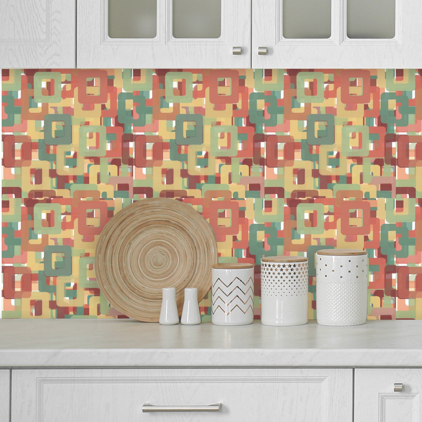 Retro buckles Wallpaper Panels