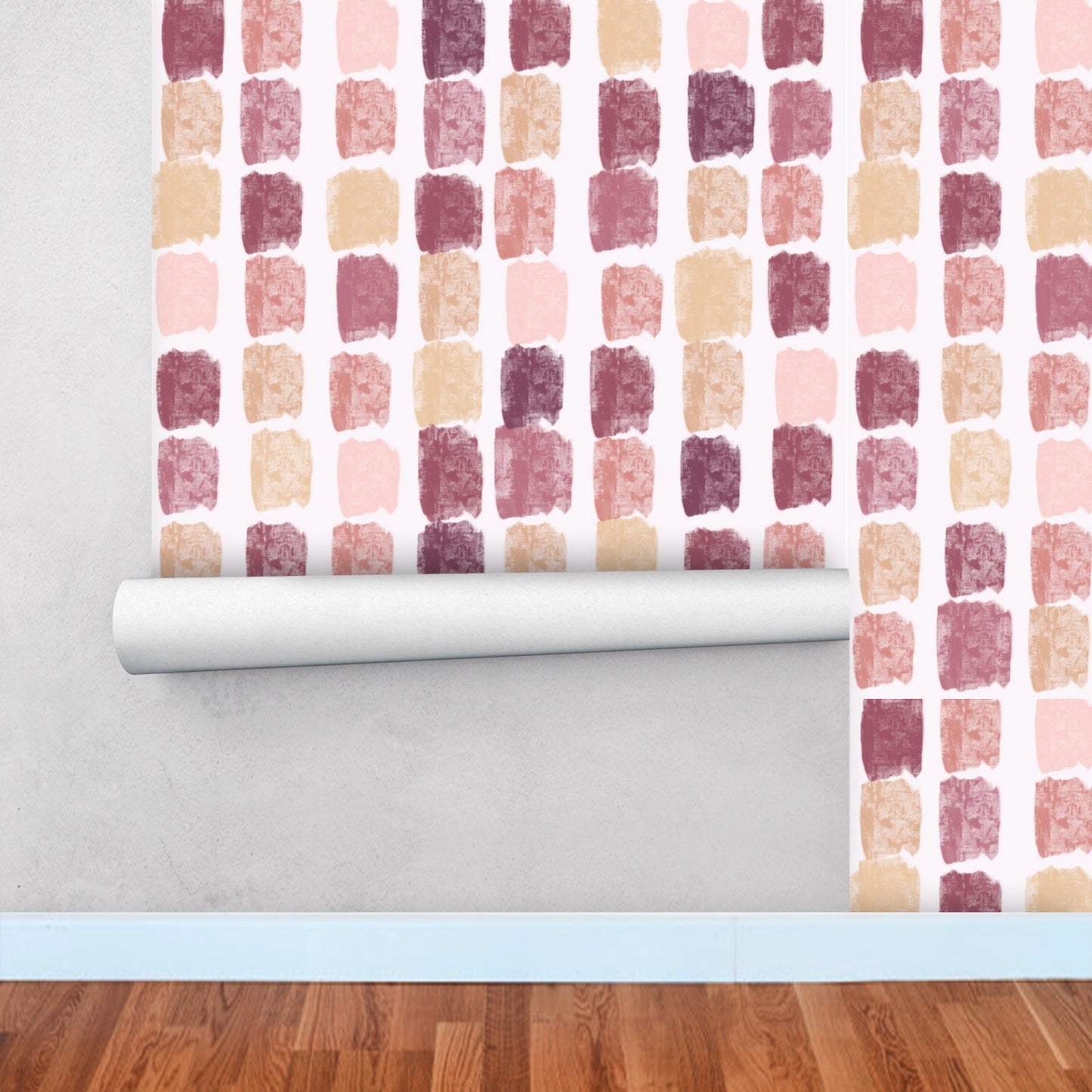 Blots of pinks Peel and Stick Wallpaper Roll