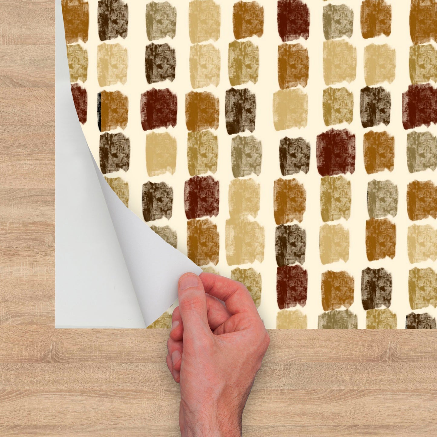 Blots of Browns Peel and Stick Wallpaper Roll