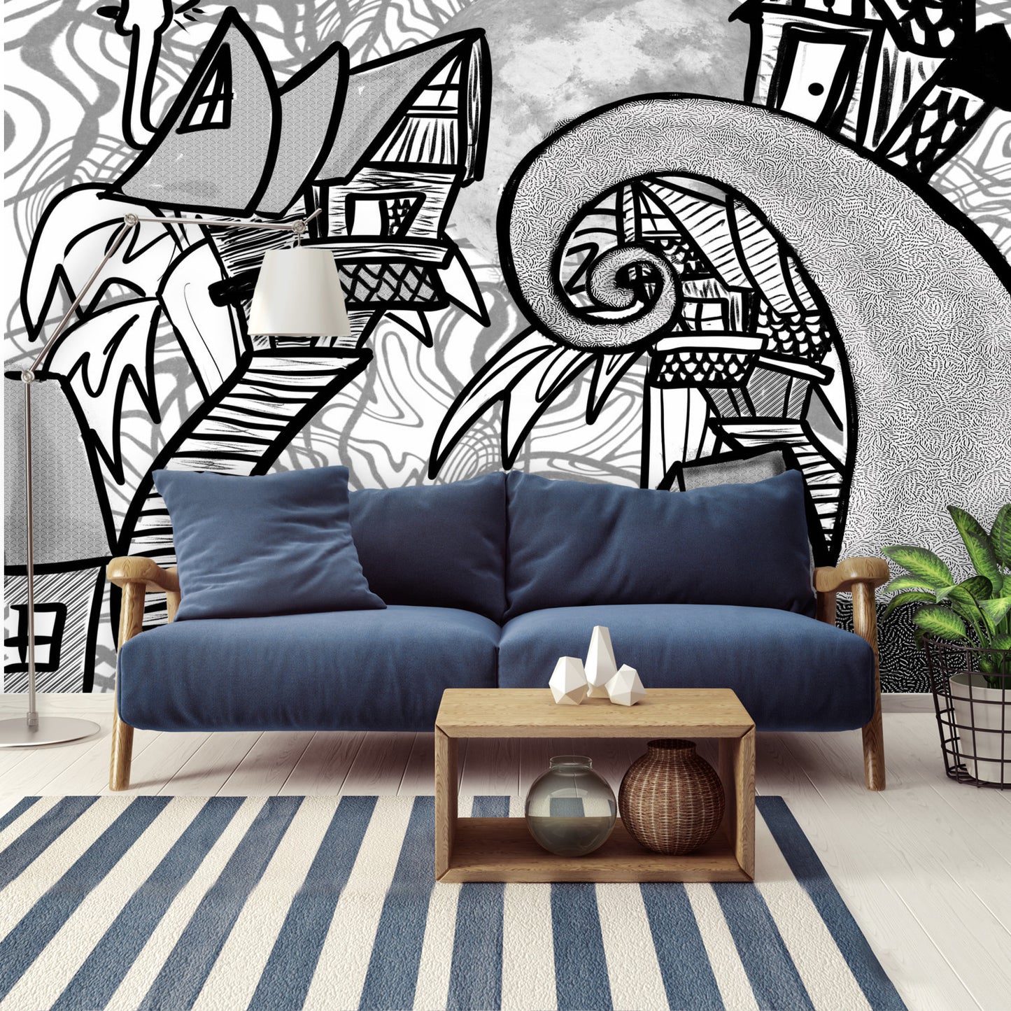 Color my Walls Crooked City Wall Murals