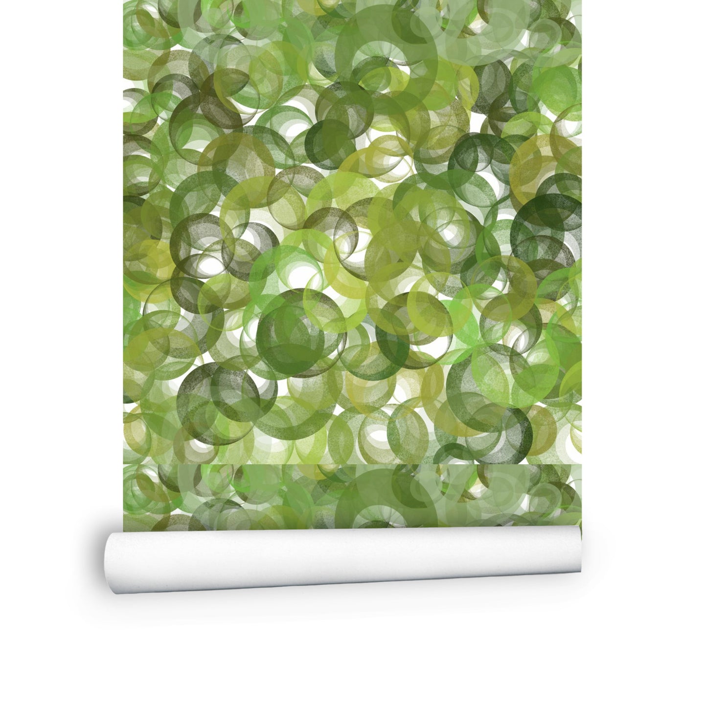 Green Bubbles peel and stick Wallpaper Panels