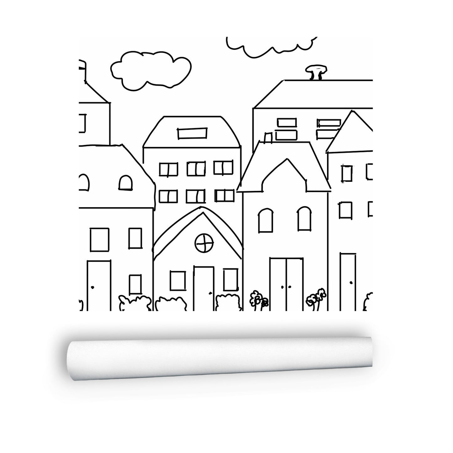 Color my Walls Tiny City Wall Murals