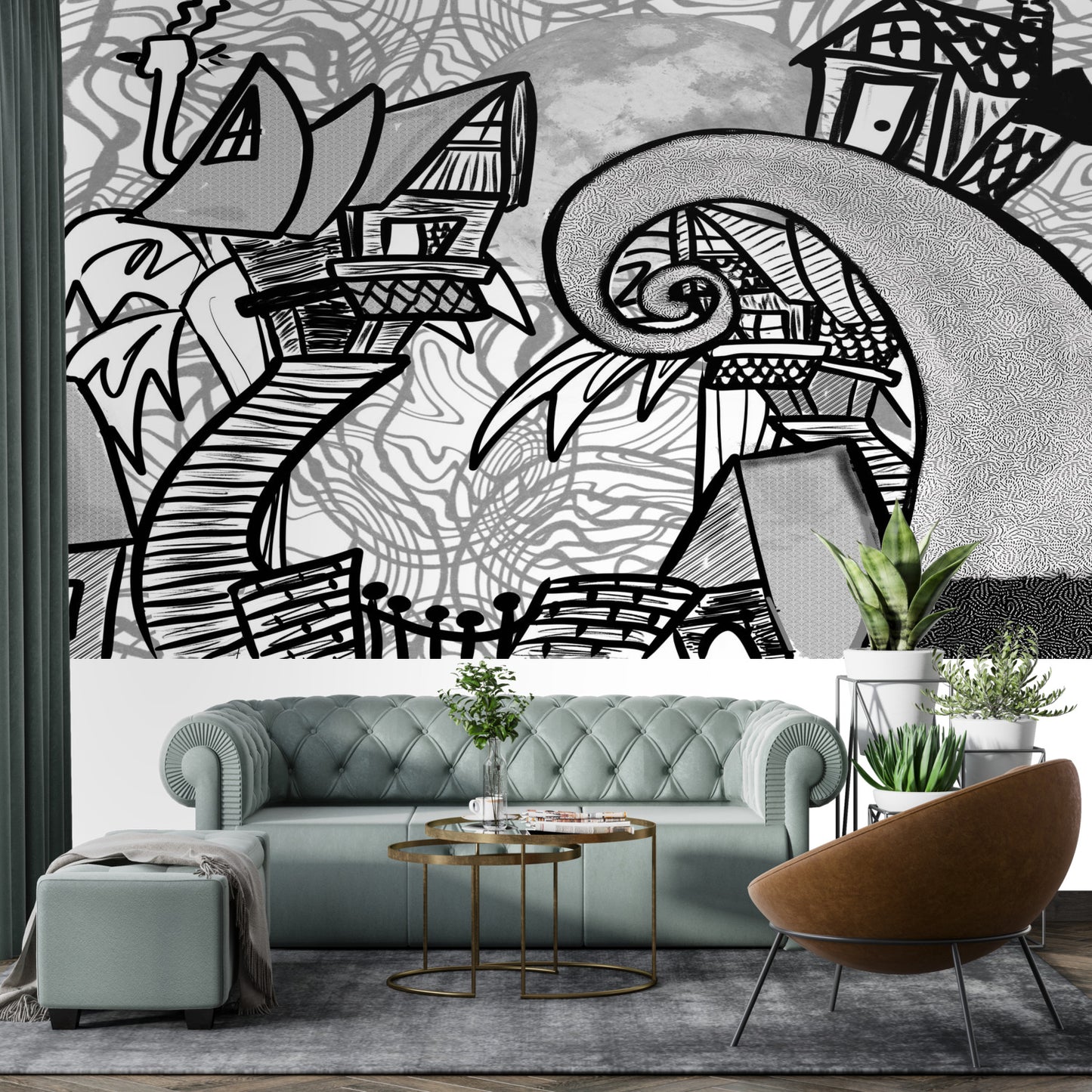 Color my Walls Crooked City Wall Murals