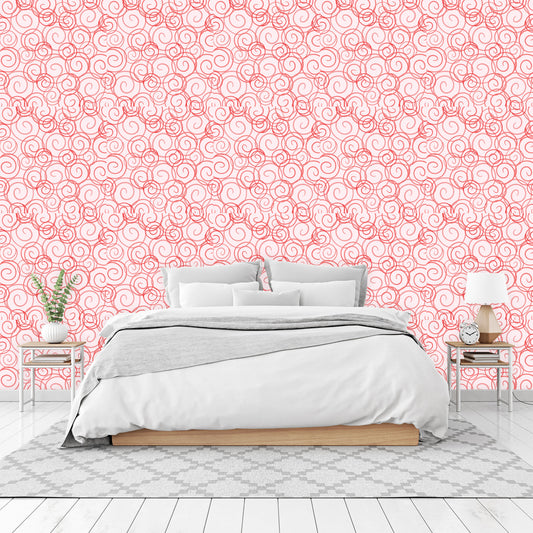 Pink Cotton Candy Peel and Stick Wallpaper Roll