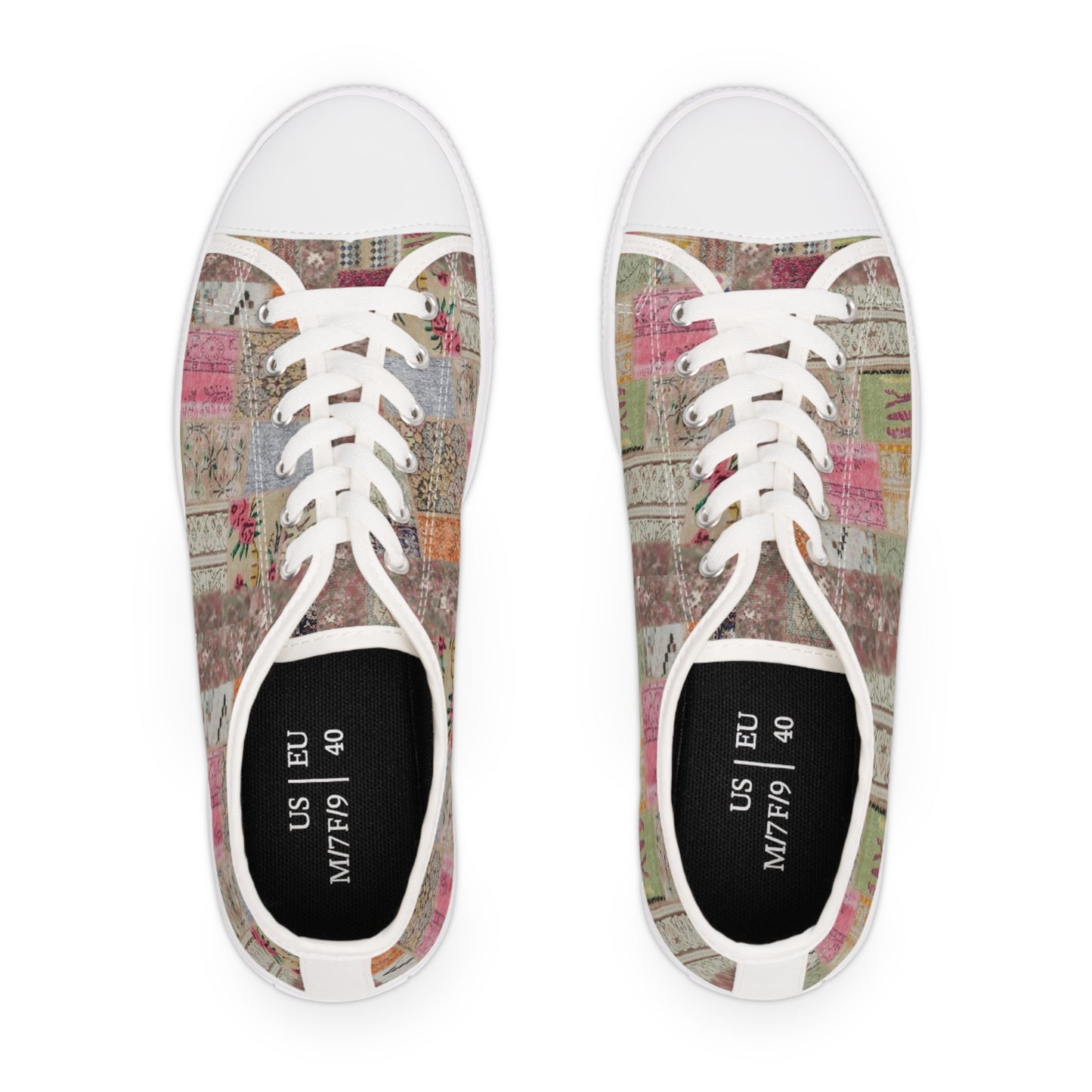 Vintage Patches Women's Low Top Sneakers