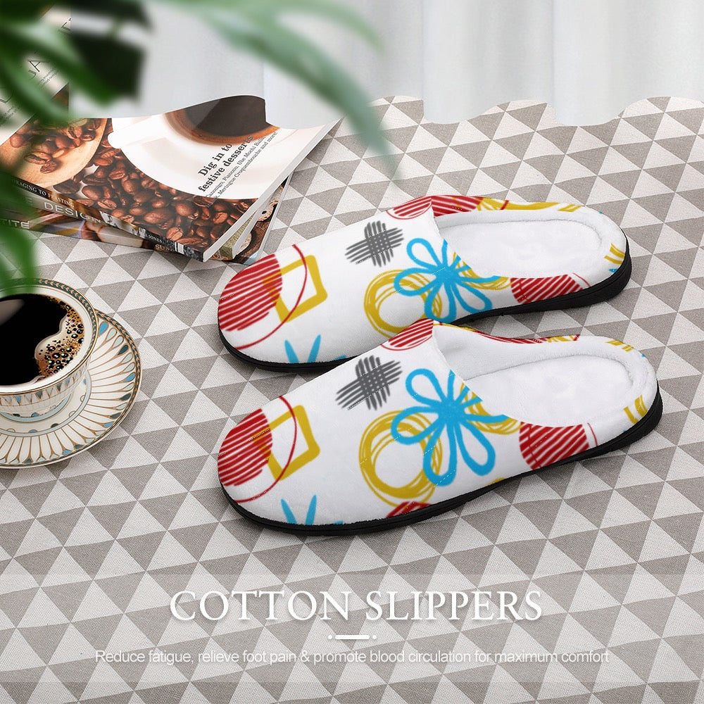 Retro Print Cotton slippers