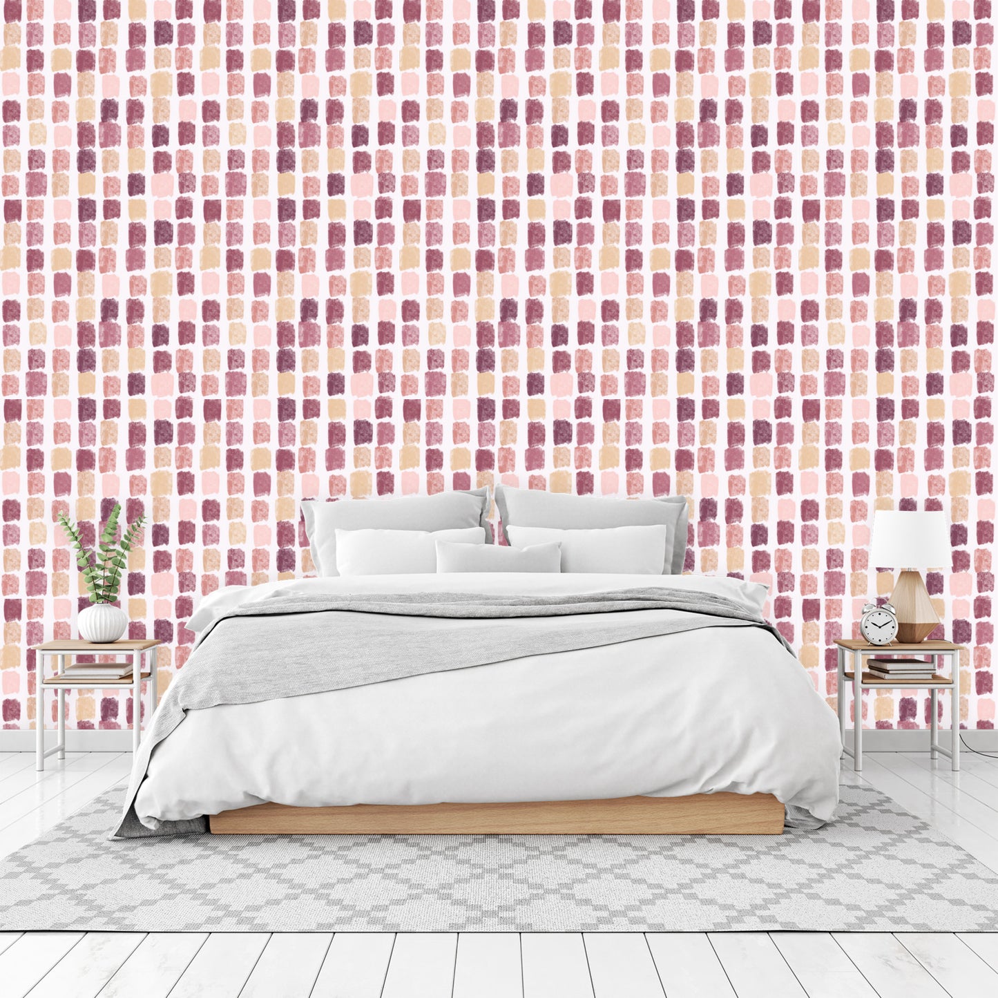 Blots of pinks Peel and Stick Wallpaper Roll