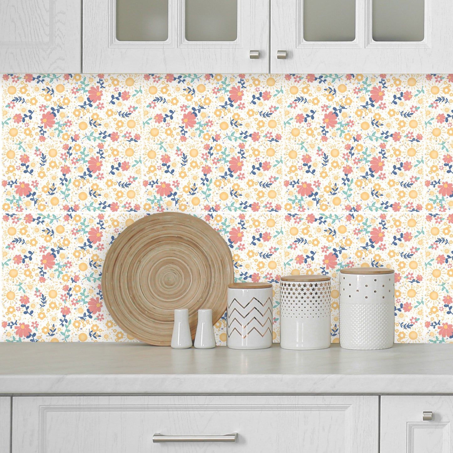 Tiny Flowers peel and stick Wallpaper Panels