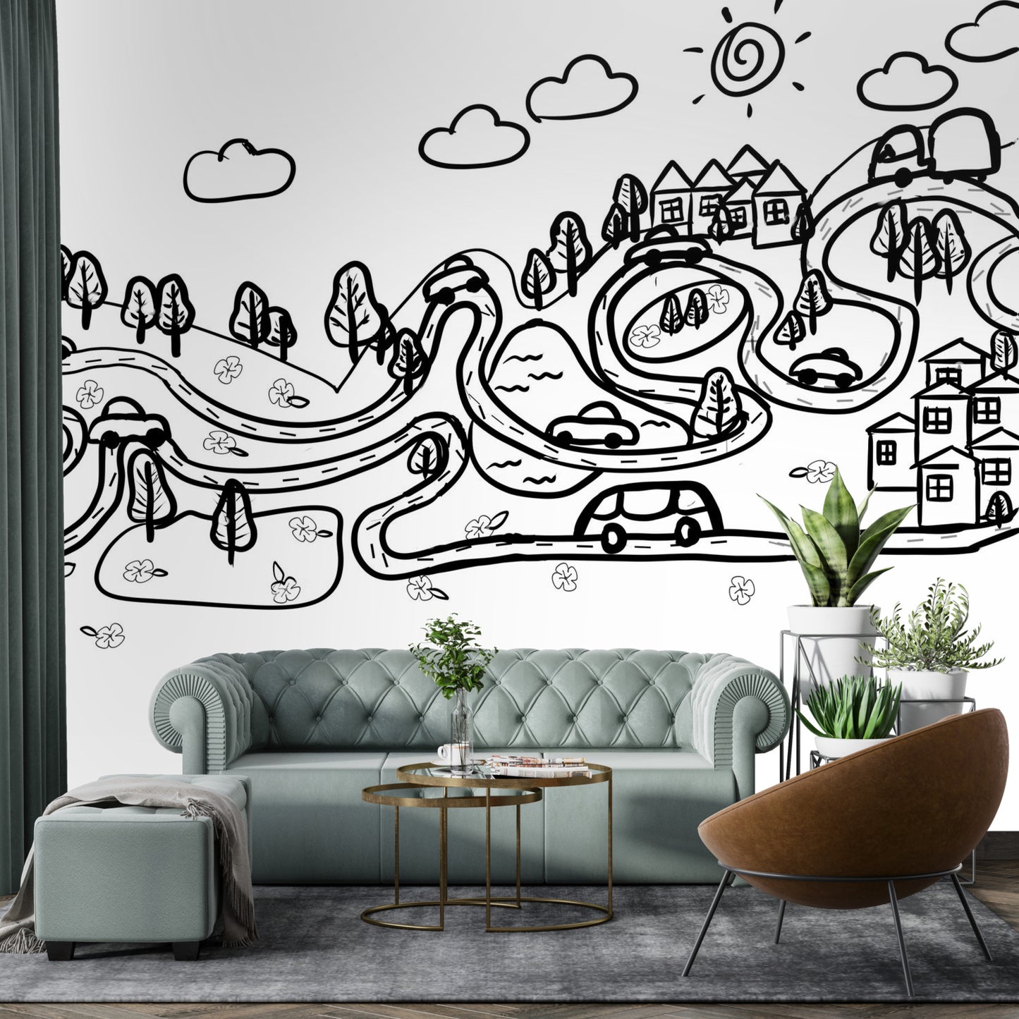 Color my Walls A Drive in the Country Wall Murals