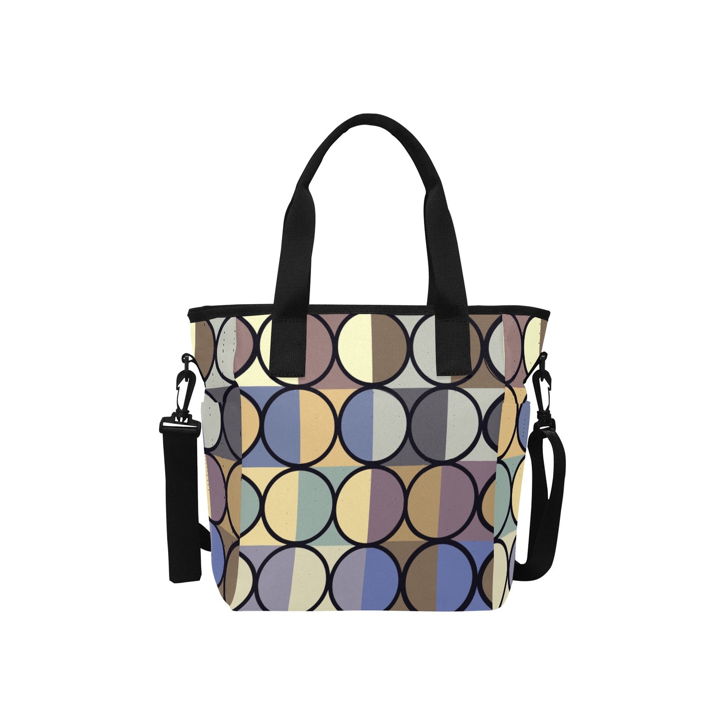 Tote Bag with Shoulder Strap  retro circles