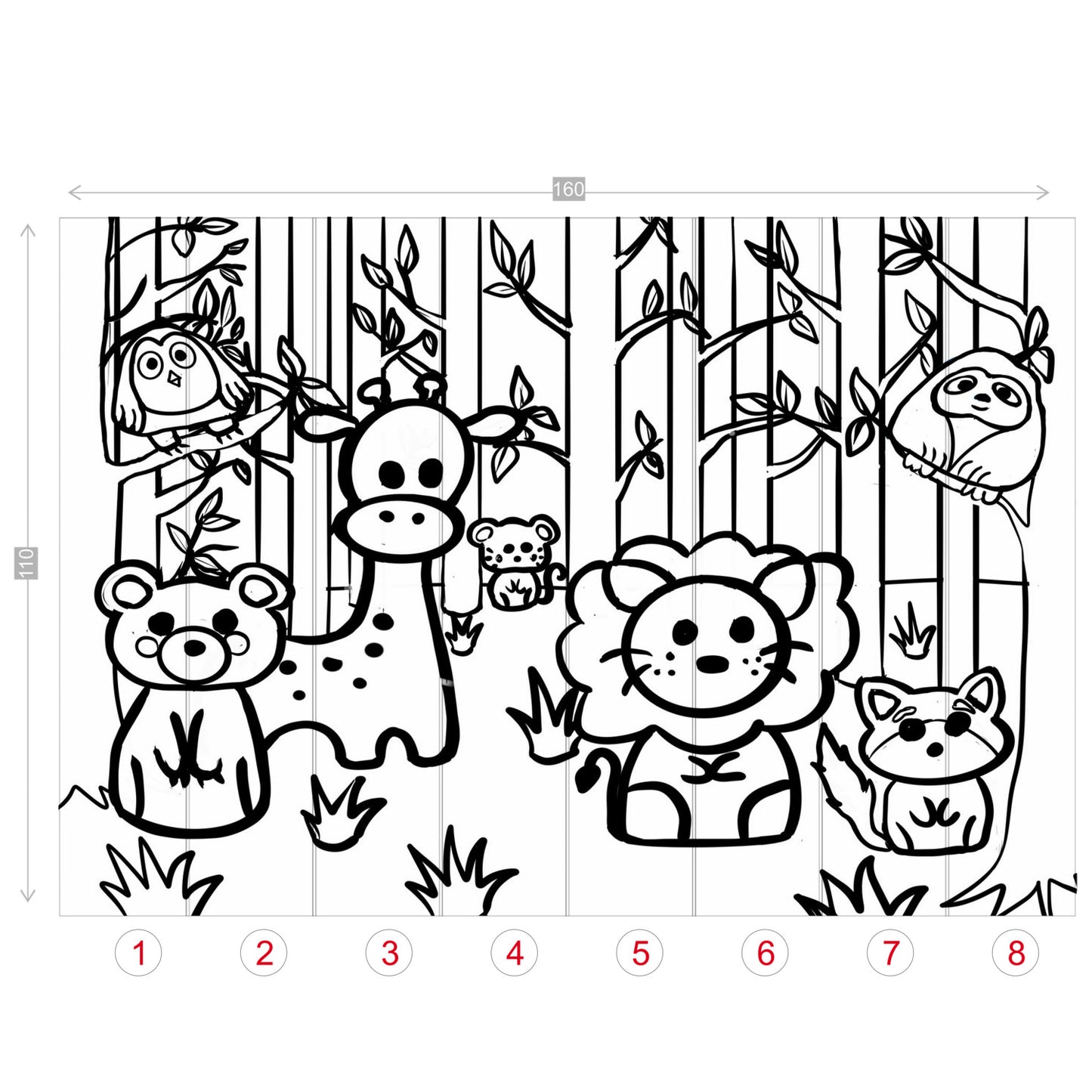 Color my Walls Baby Jungle Wall Murals