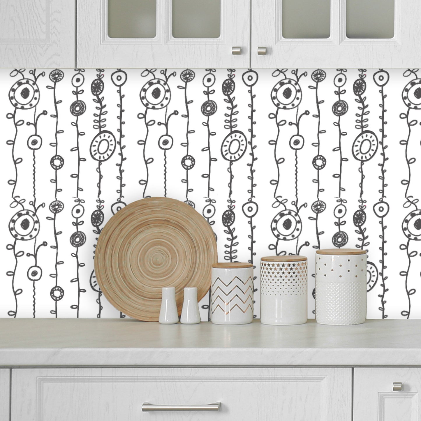 Flowers on the Vine Wallpaper Panels