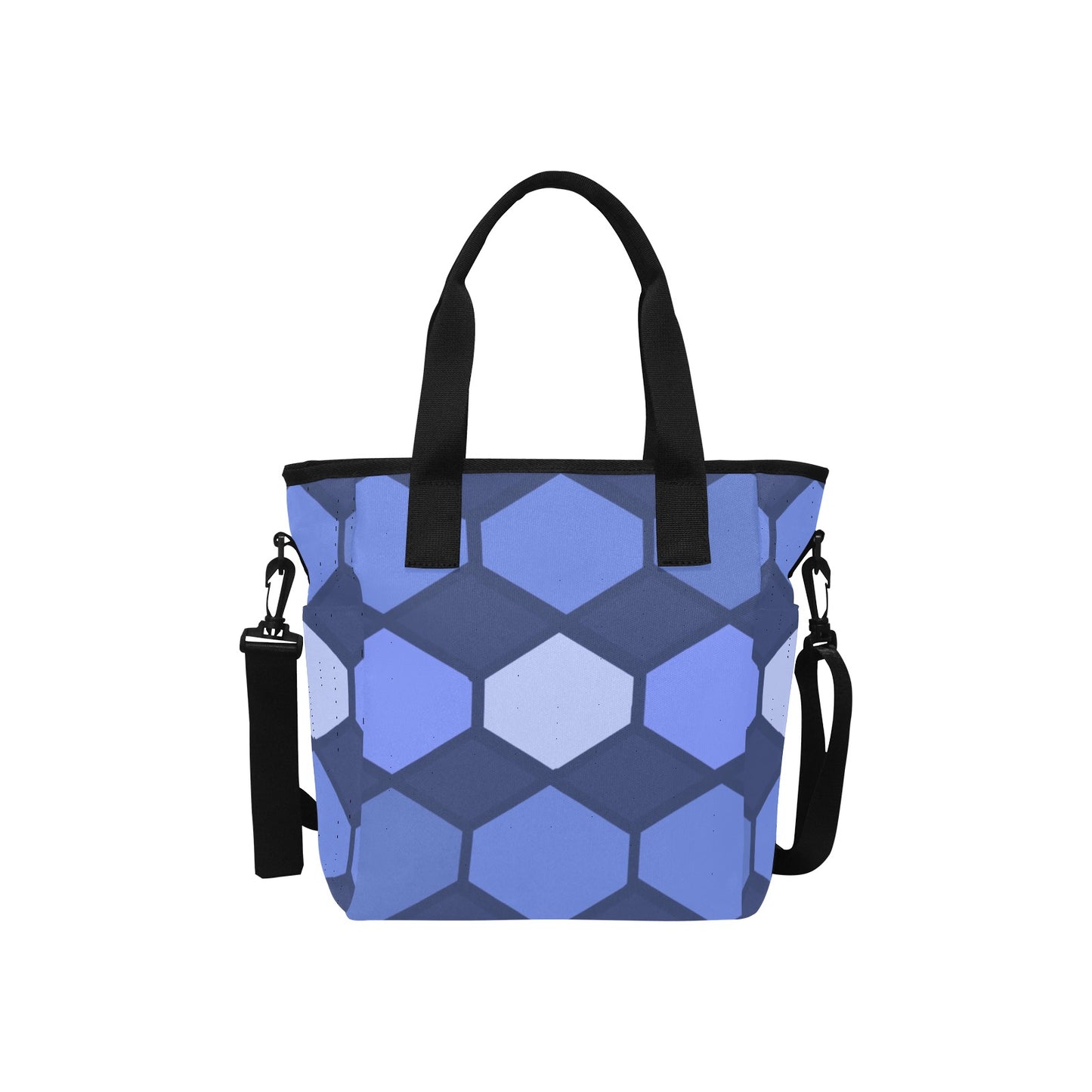 Tote Bag with Shoulder Strap (1724) Blue diamonds'I