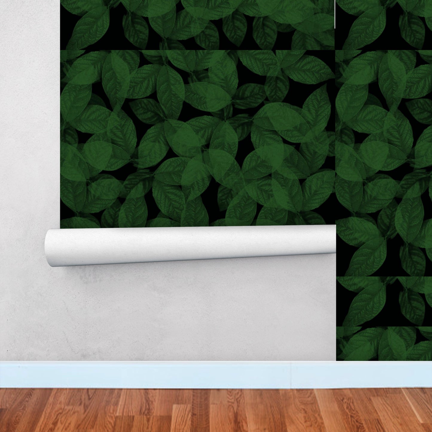 Moody Green leaves Wallpaper Panels