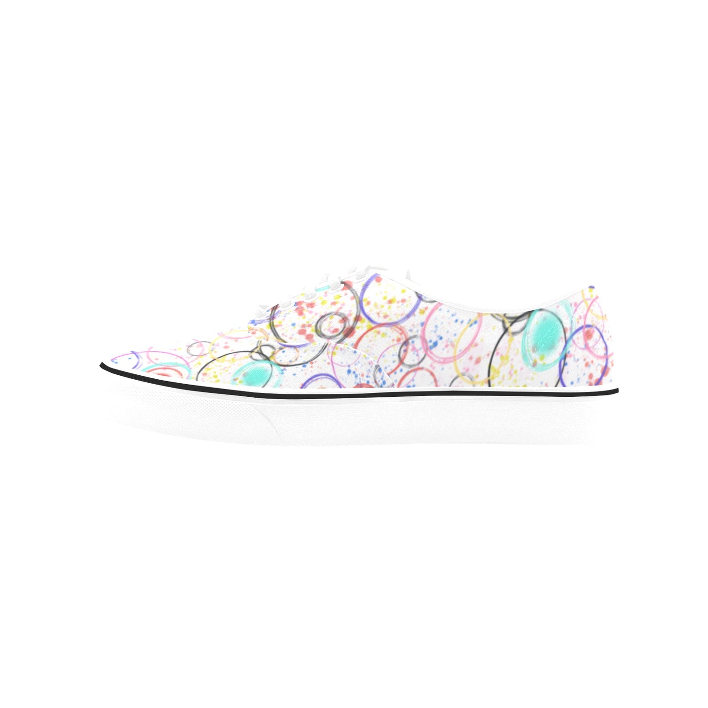 Unisex Classic Canvas Low Top Shoe pastel circles