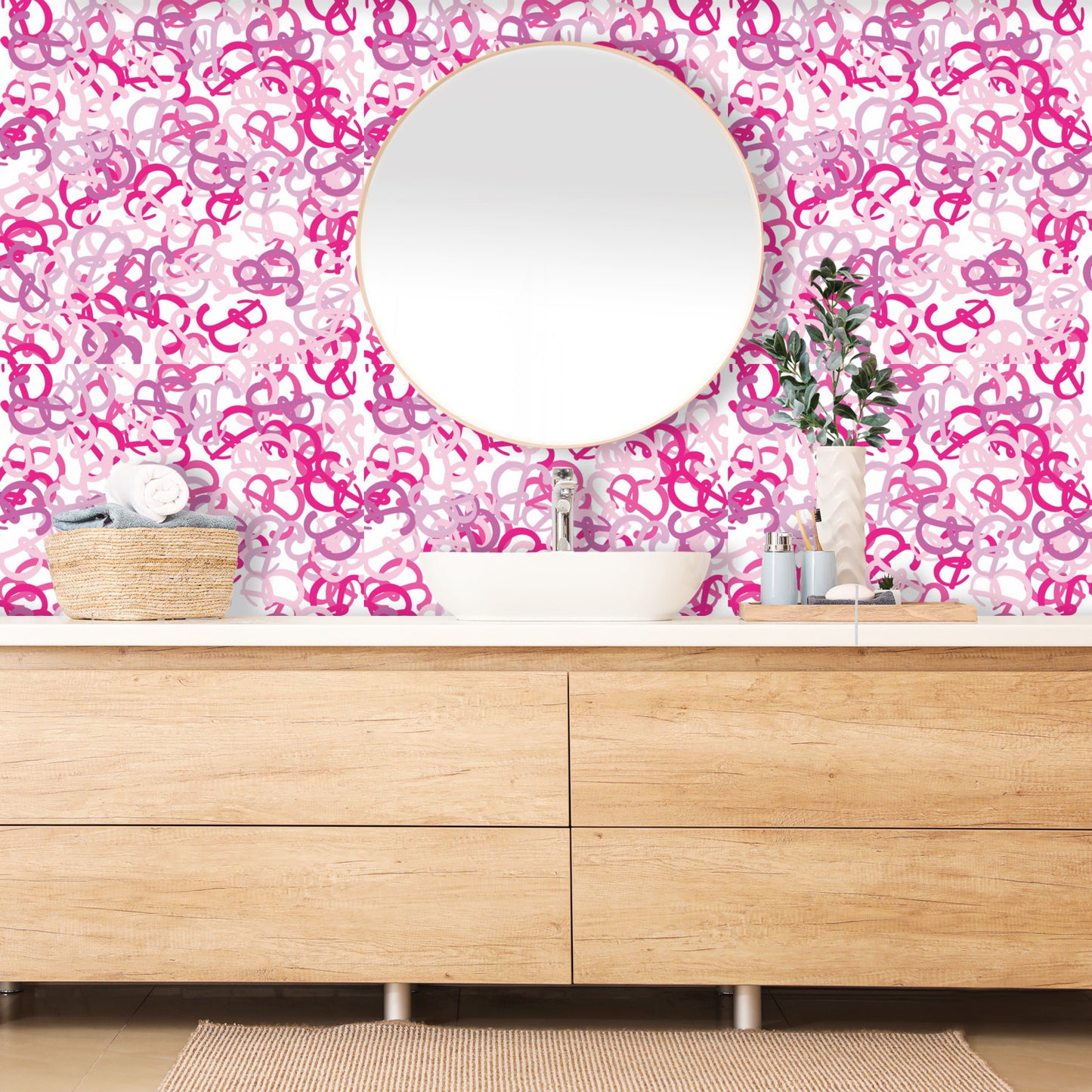 B Girl peel and stick Wallpaper Panels