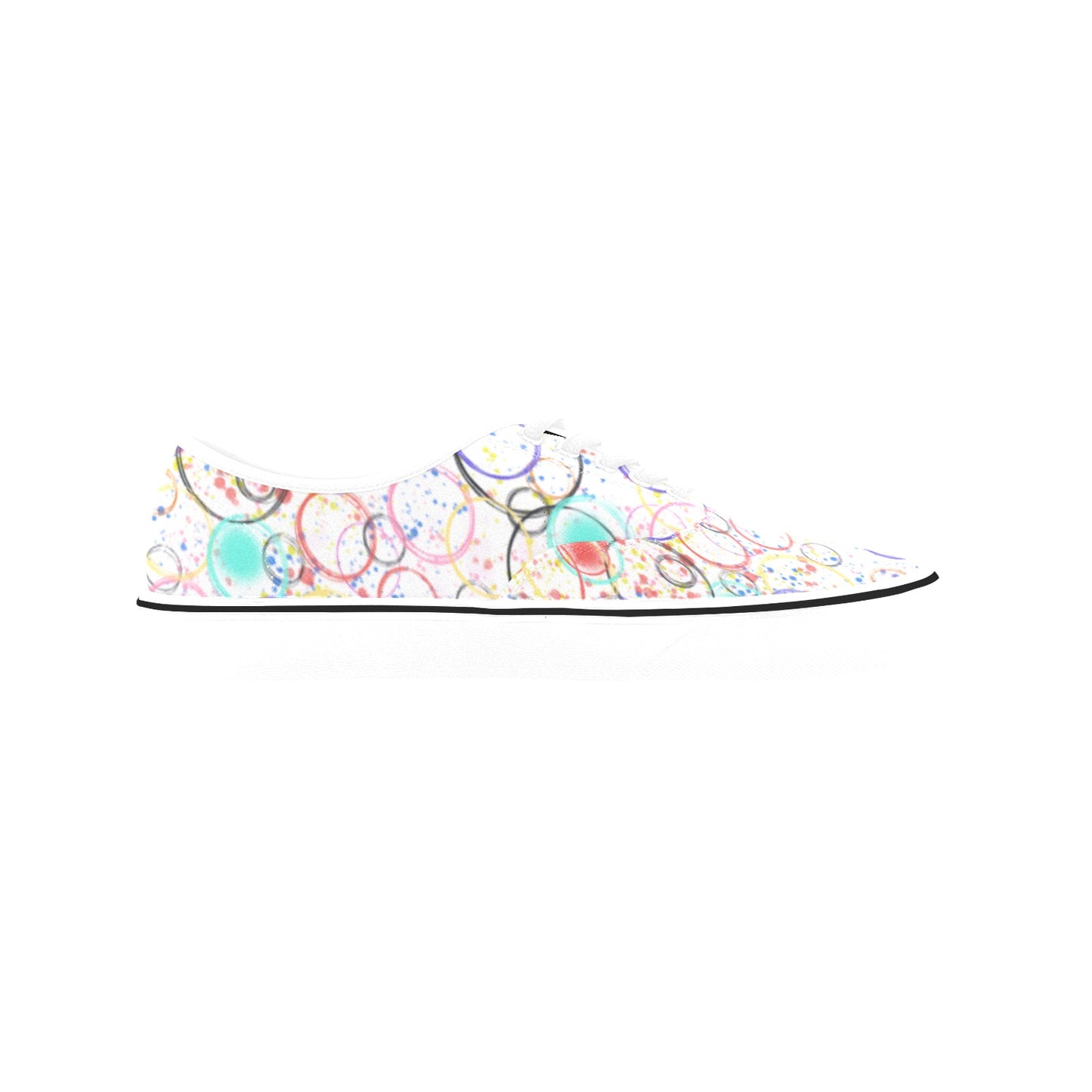 Unisex Classic Canvas Low Top Shoe pastel circles