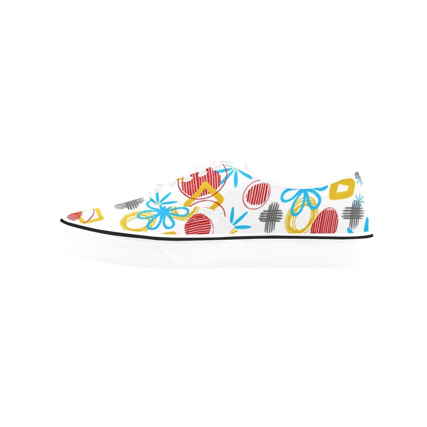 Unisex Classic Canvas Low Top Shoes retro abstract