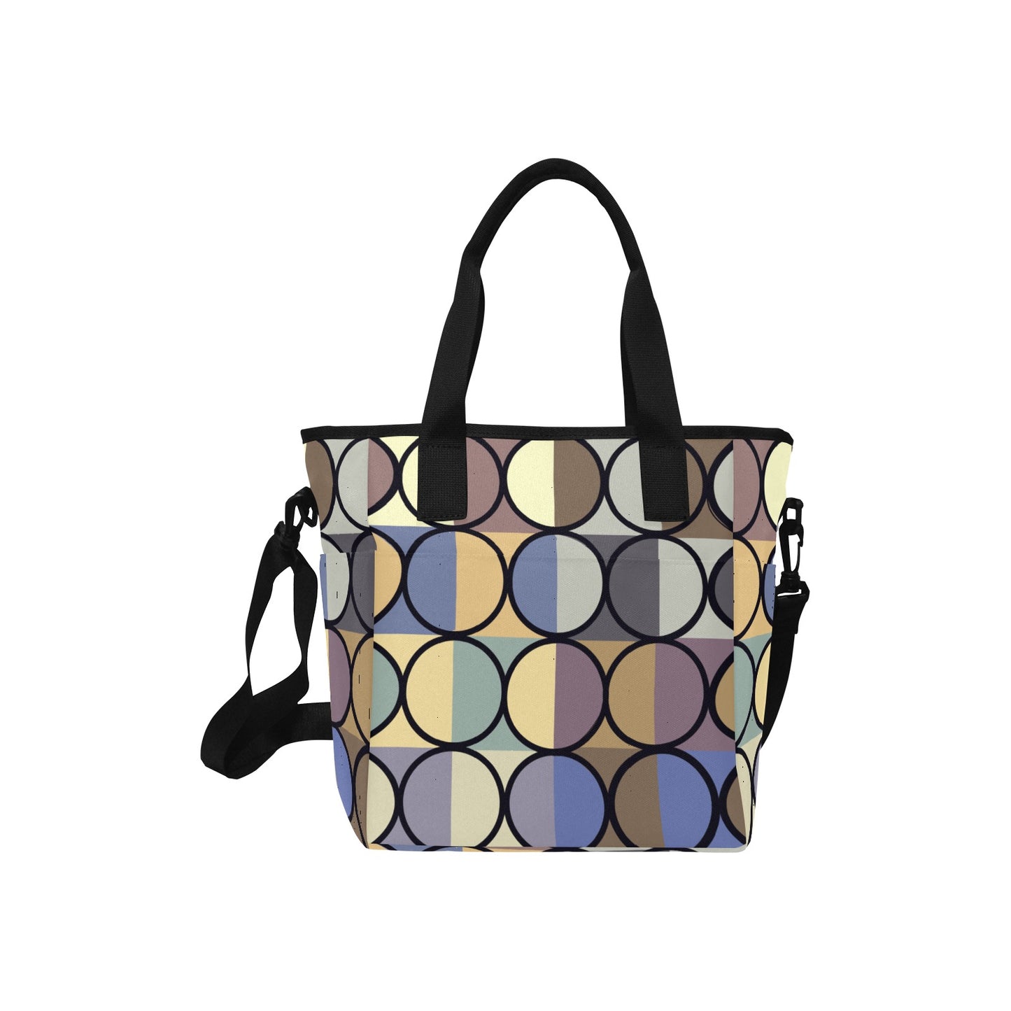 Tote Bag with Shoulder Strap  retro circles