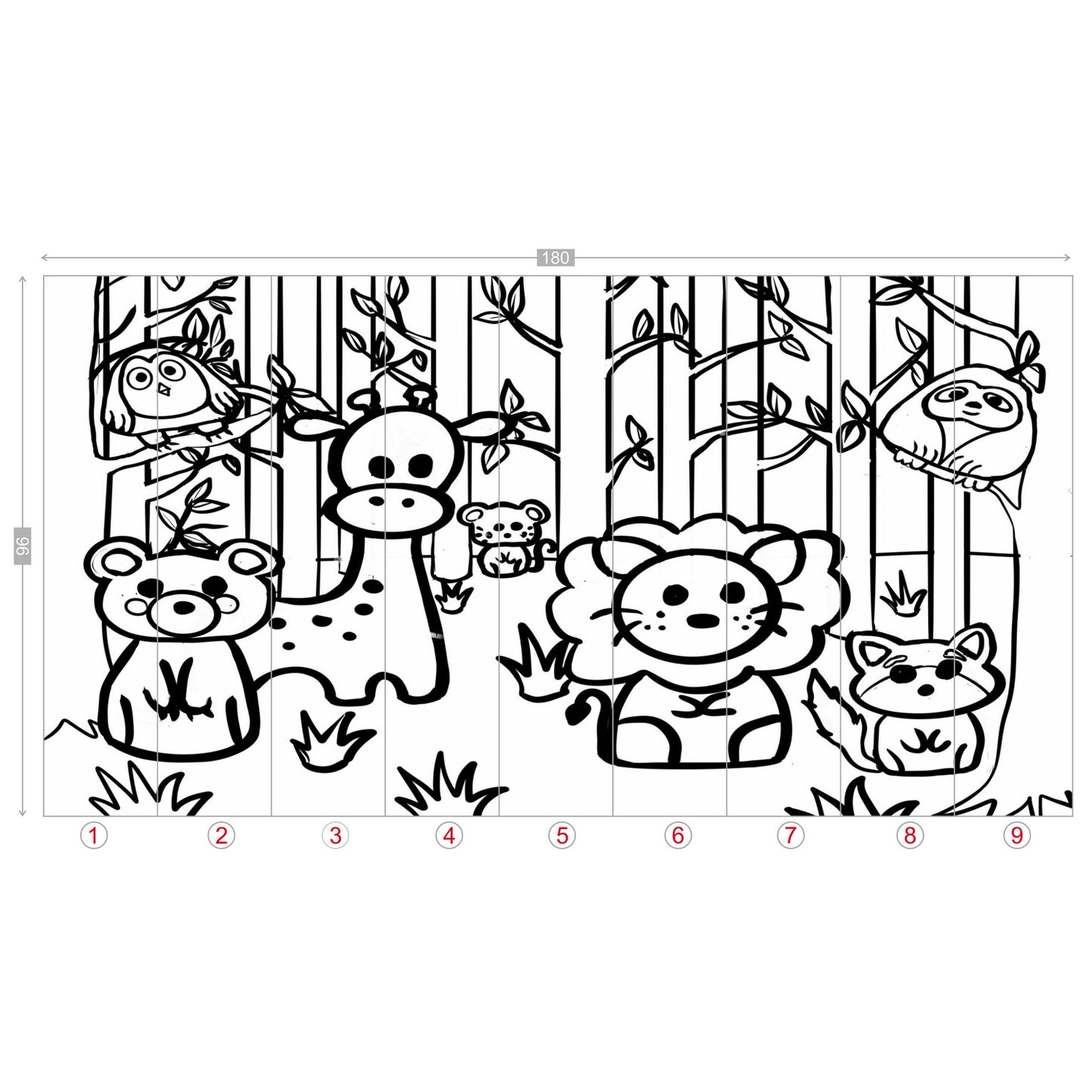 Color my Walls Baby Jungle Wall Murals