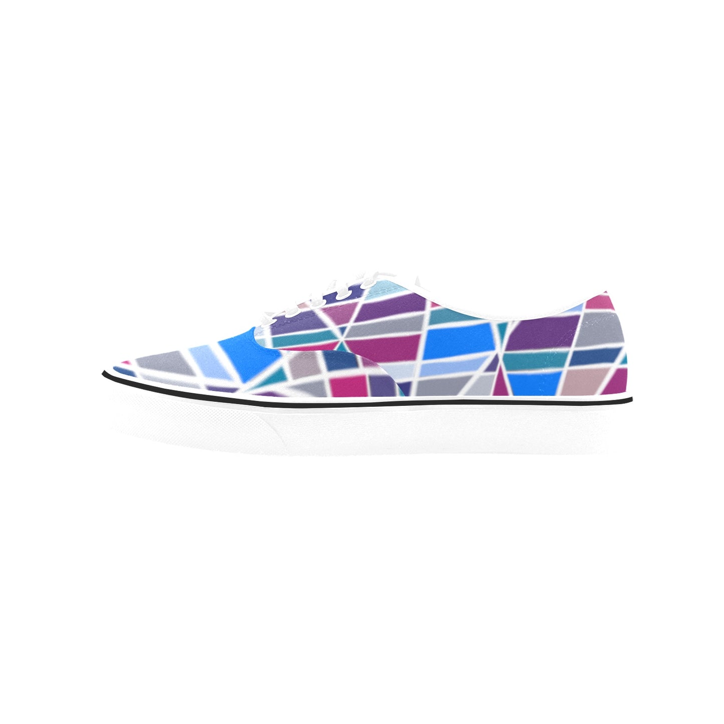 Unisex Classic Canvas Low Top Shoe stained-glass