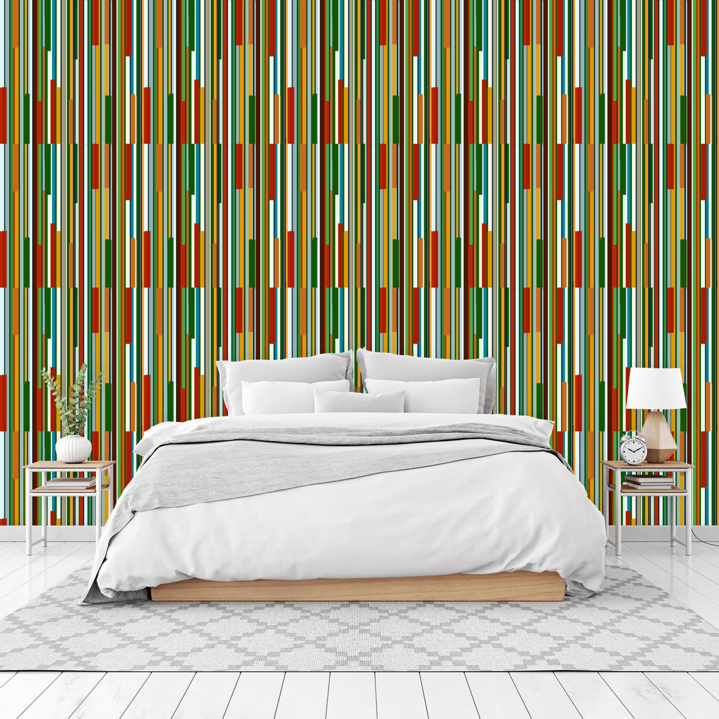 Lines and Stripes Peel and Stick Wallpaper Roll