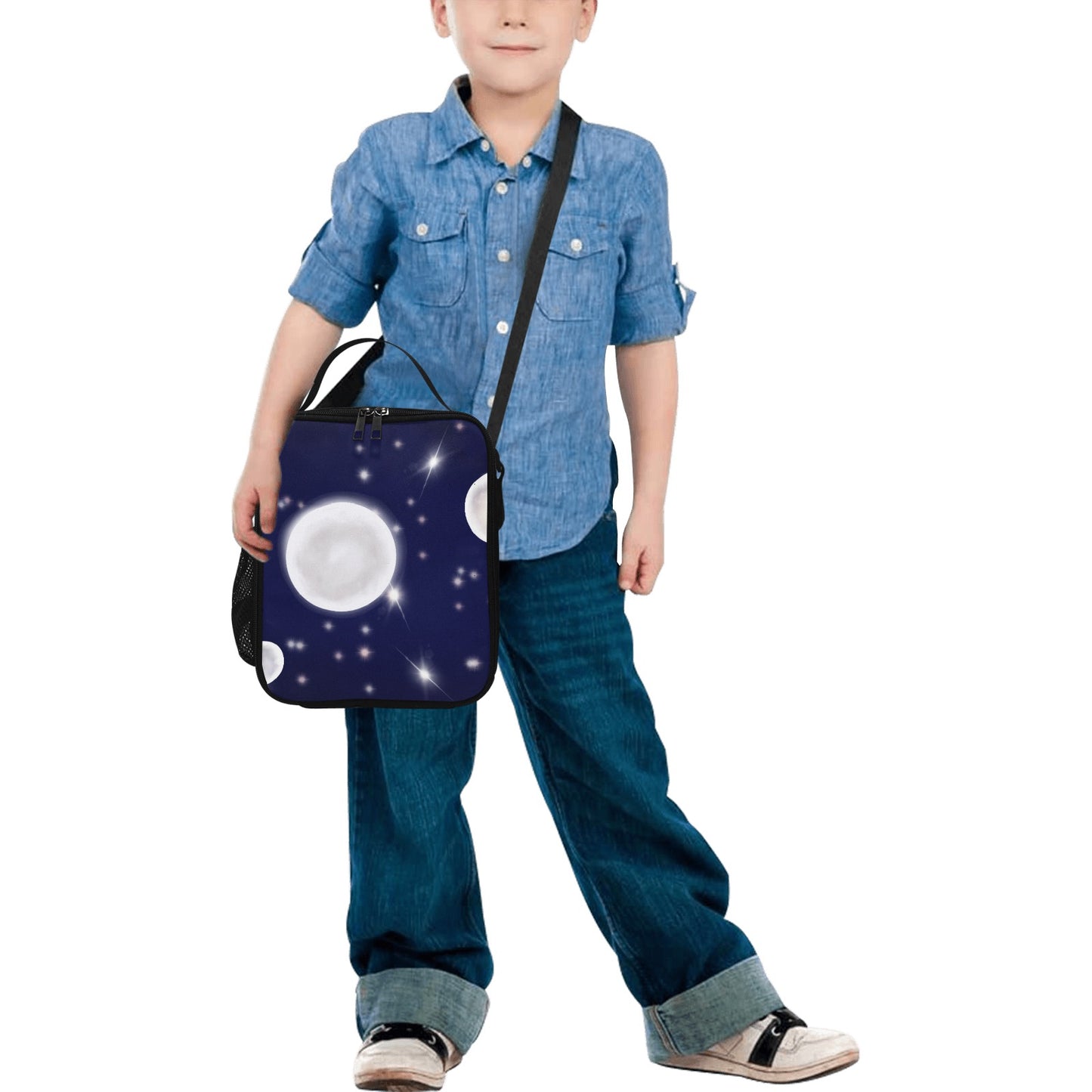 Outer Space Crossbody Lunch Bag for Kids