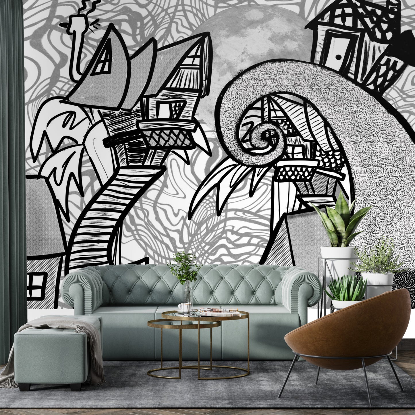 Color my Walls Crooked City Wall Murals