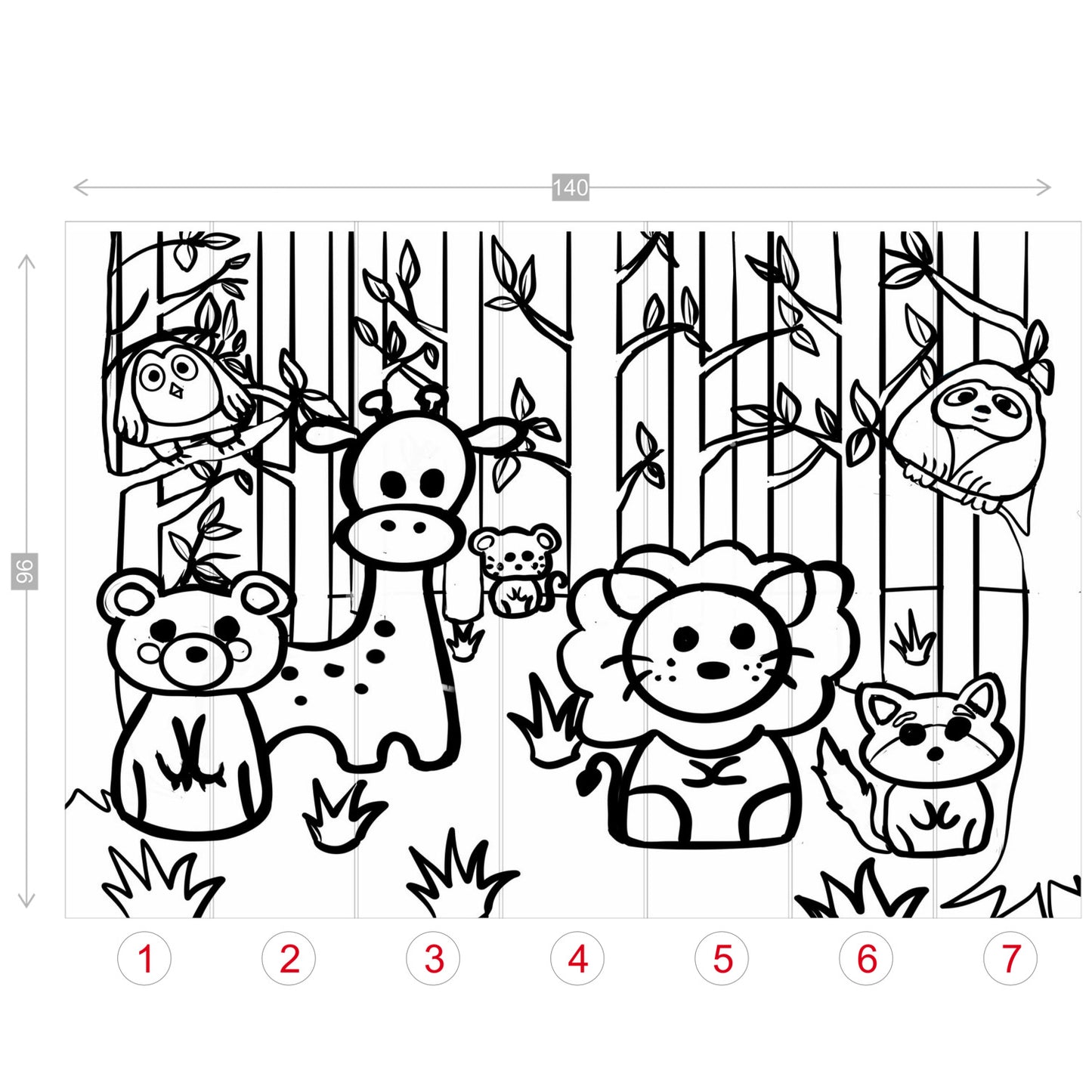 Color my Walls Baby Jungle Wall Murals