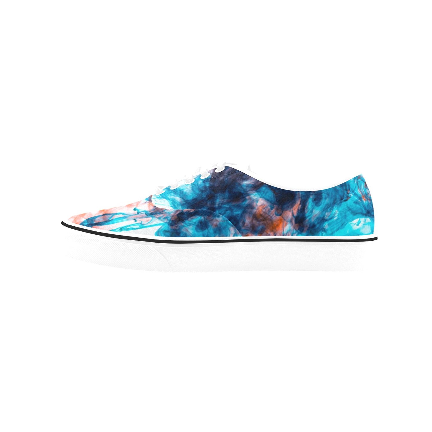 Men's Classic Canvas Low Top Shoe(ModelE001-4) watercolor