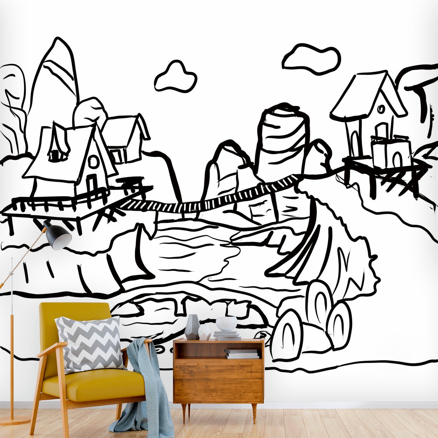 Color my Walls Bridged Friends Wall Murals