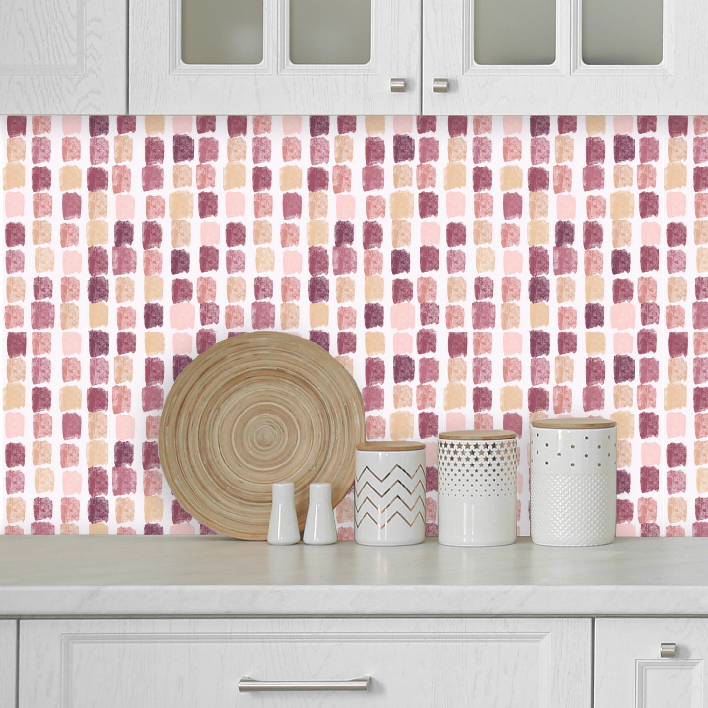 Blots of pinks Peel and Stick Wallpaper Roll