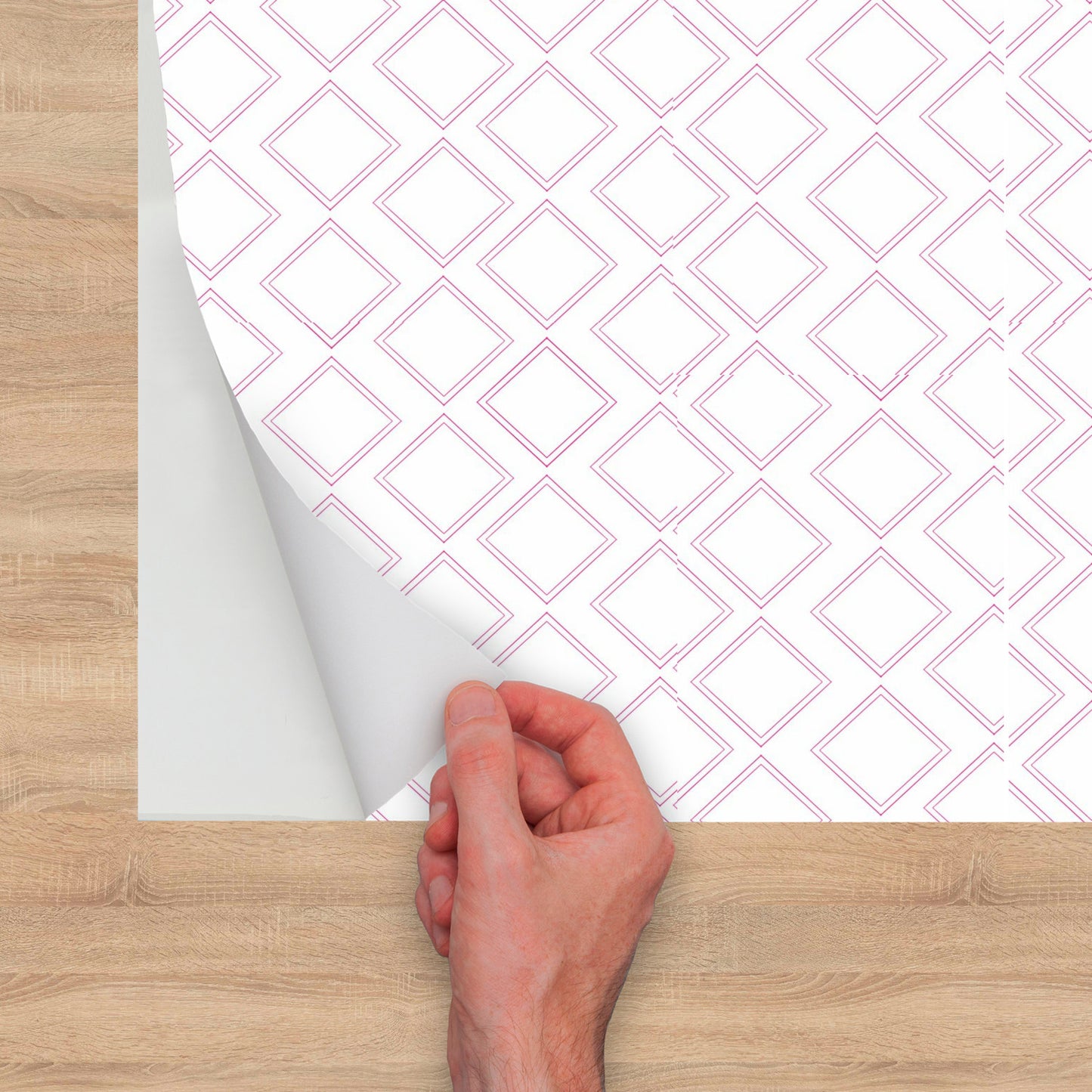 Pink Diamond peel and stick Wallpaper Panels