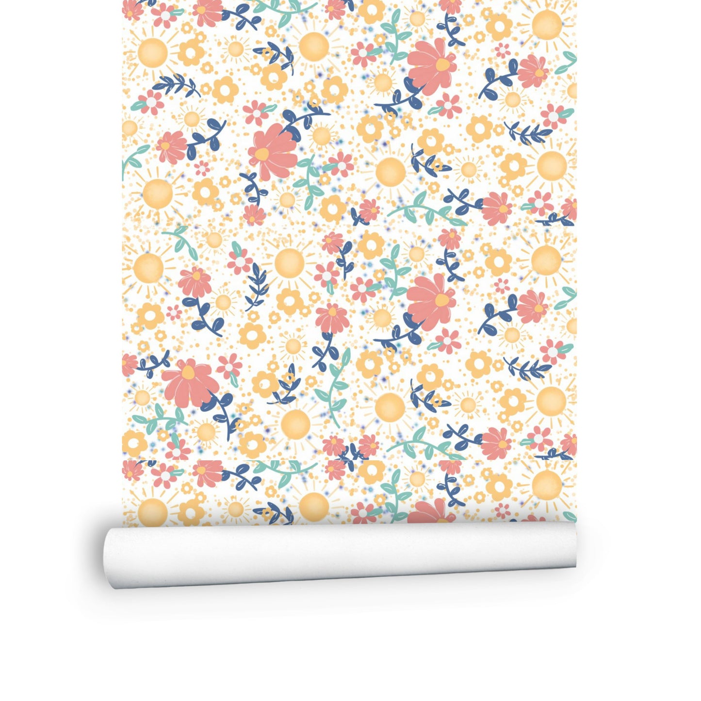 Dainty Spring Flowers Peel and Stick Wallpaper Roll