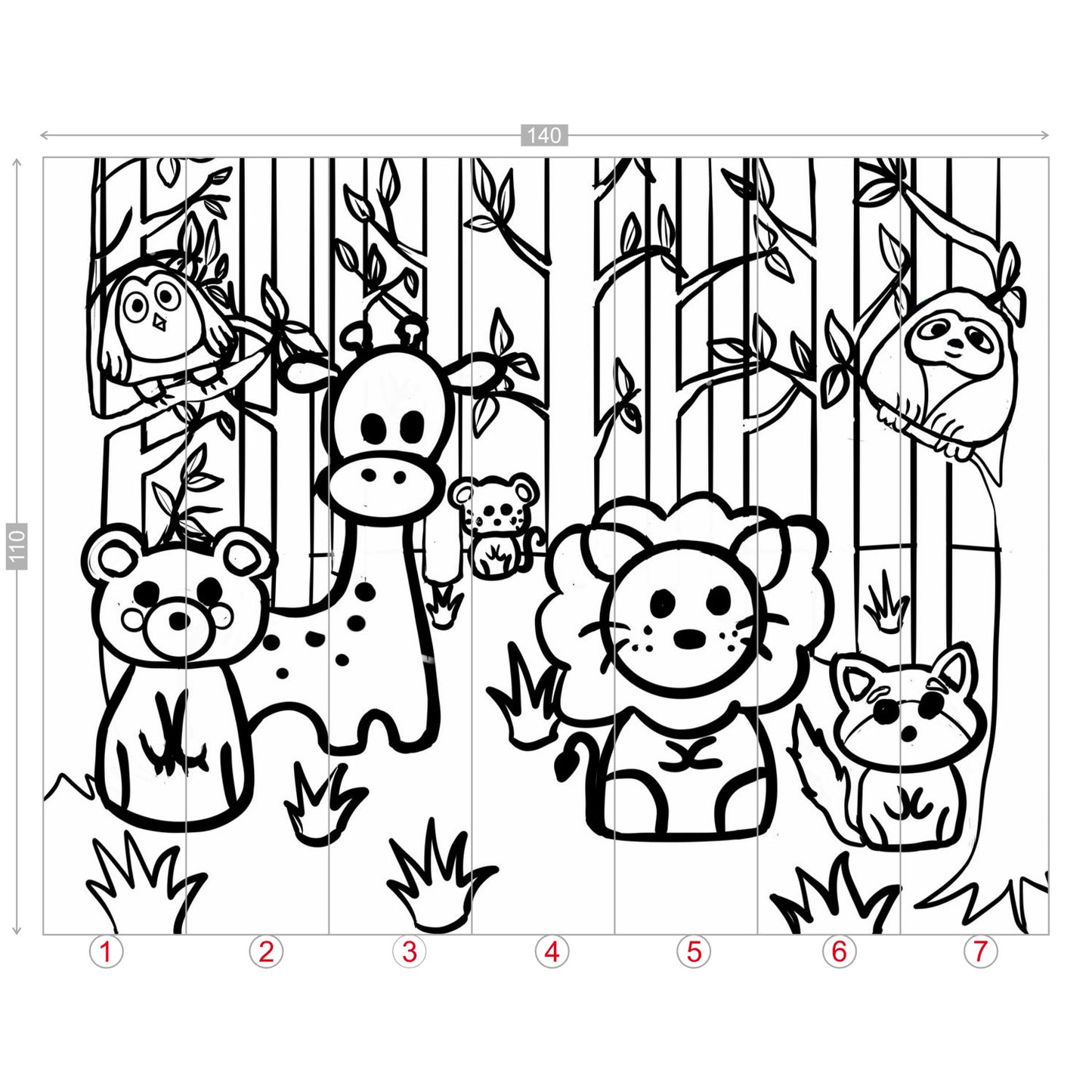 Color my Walls Baby Jungle Wall Murals