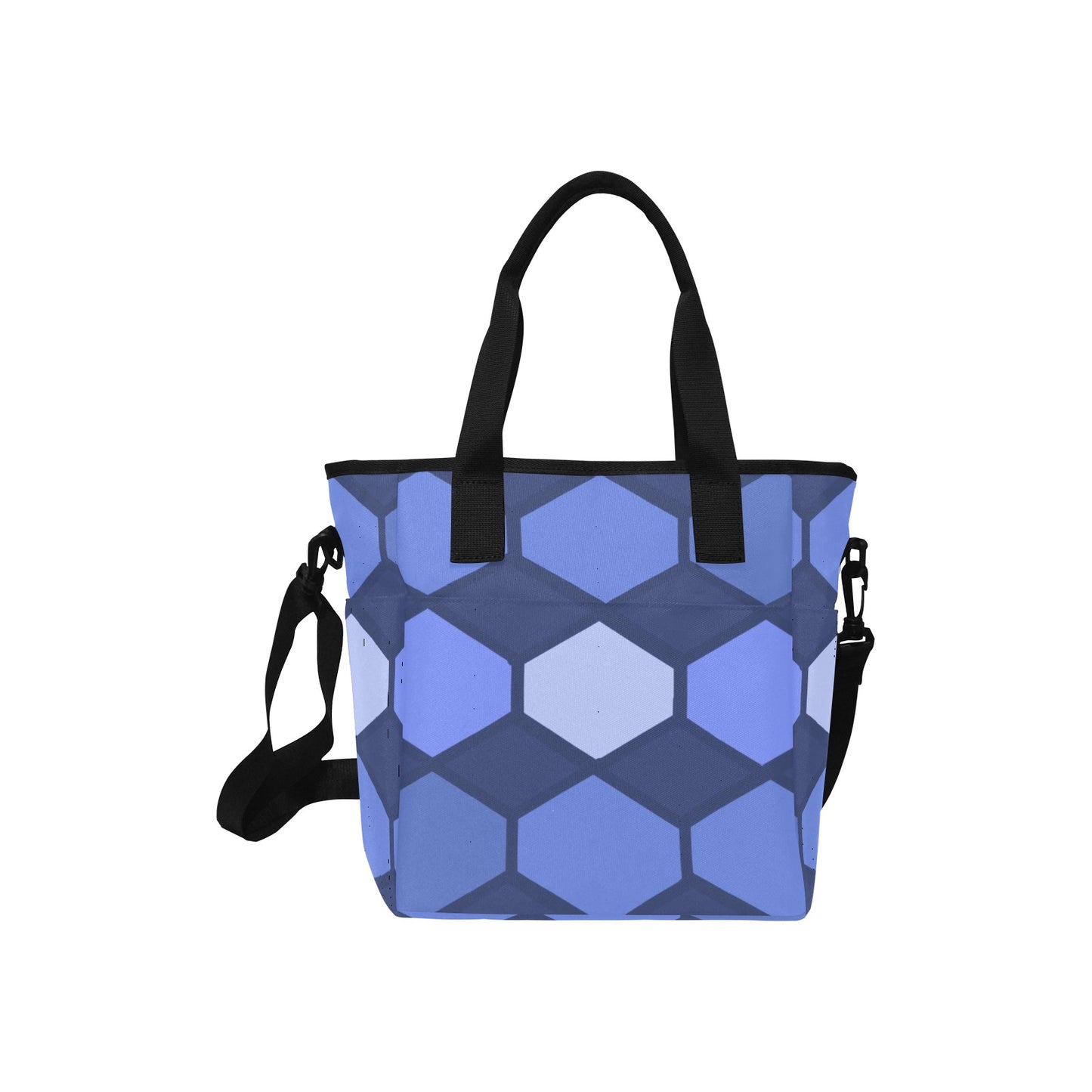 Tote Bag with Shoulder Strap (1724) Blue diamonds'I