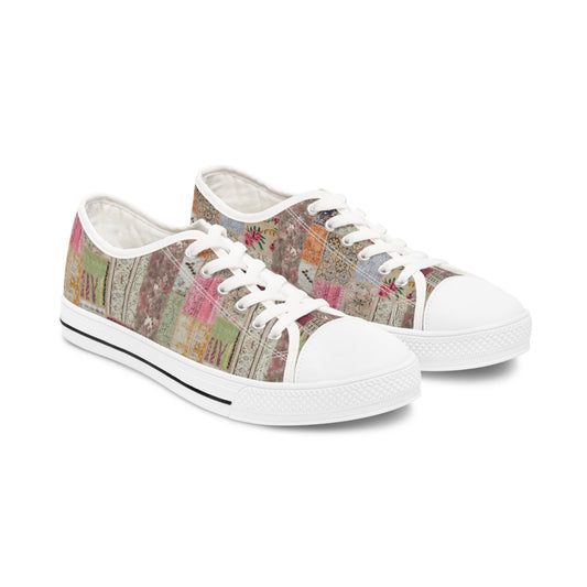 Vintage Patches Women's Low Top Sneakers