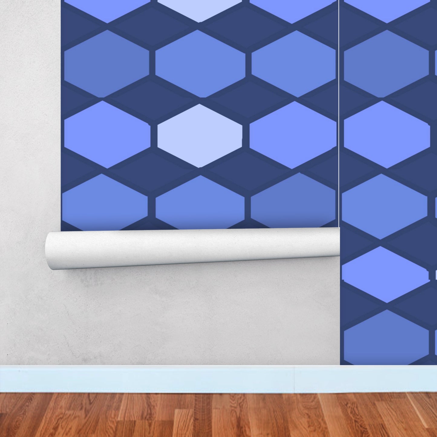 - Wallpaper Panels Blue diamonds sample