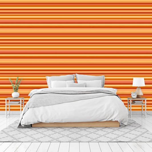 Orange stripes Wallpaper Panels