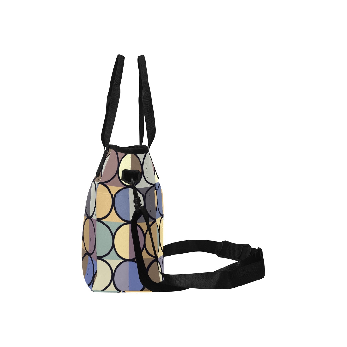 Tote Bag with Shoulder Strap  retro circles