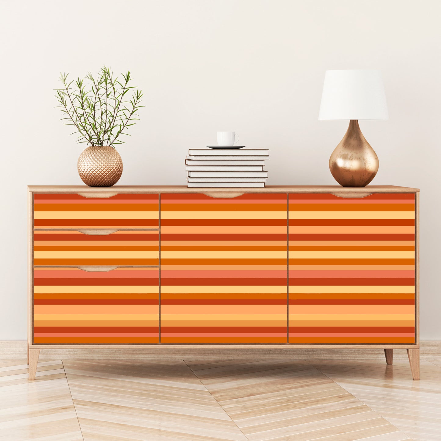 Orange stripes Wallpaper Panels