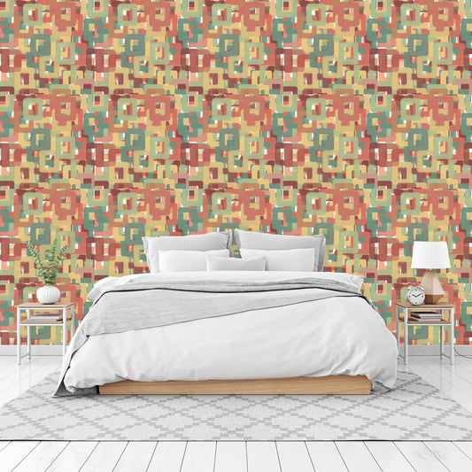 Retro buckles Wallpaper Panels