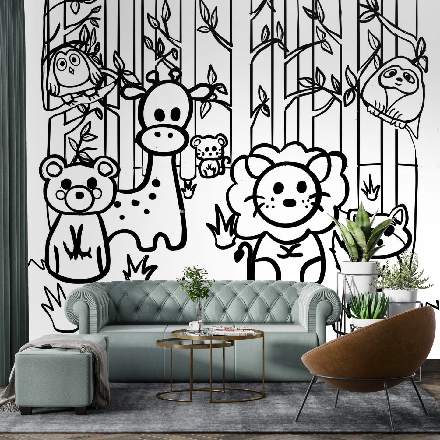 Color my Walls Baby Jungle Wall Murals