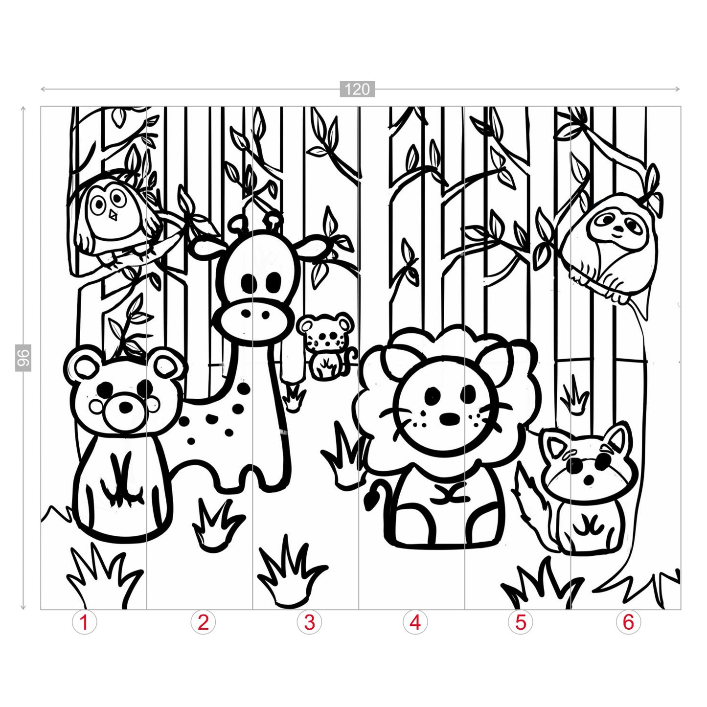 Color my Walls Baby Jungle Wall Murals