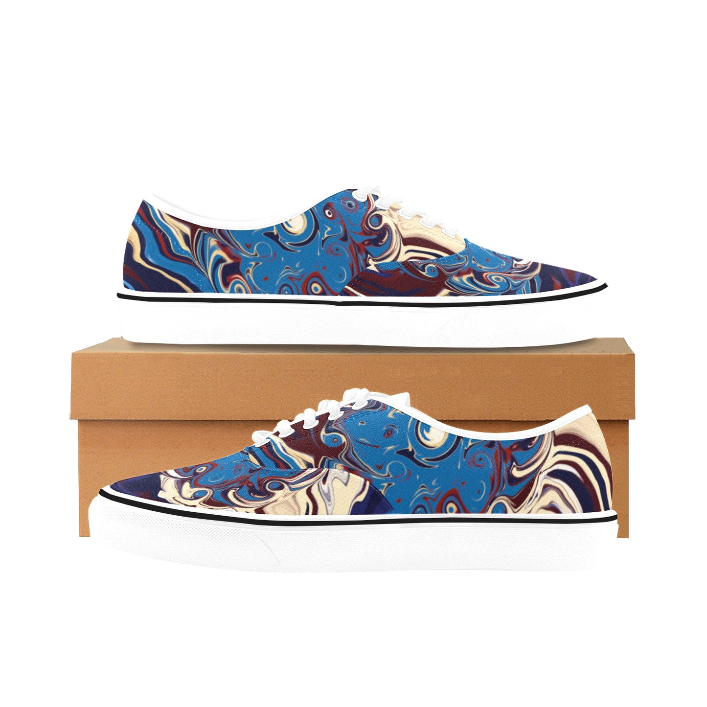 Unisex Classic Canvas Low Top Shoes dark swirl