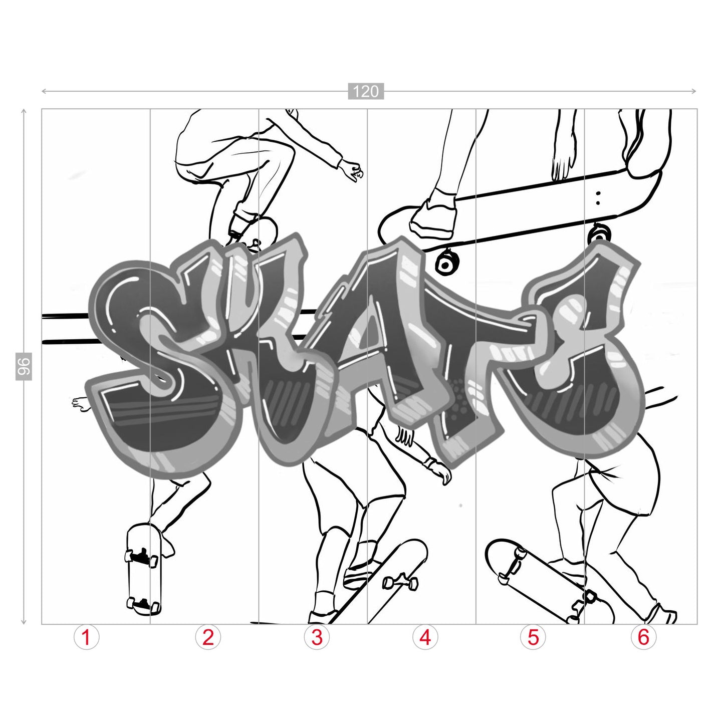 Color my Walls SKATE Wall Murals