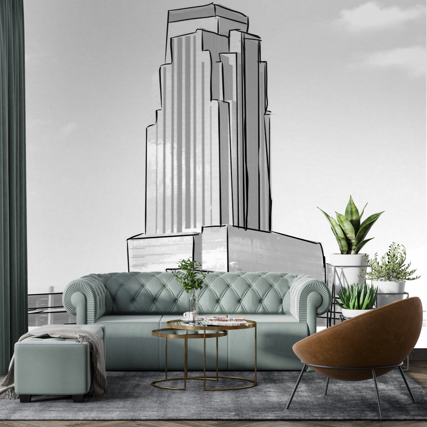 Color my Wall Houston Skyrise Wall Murals