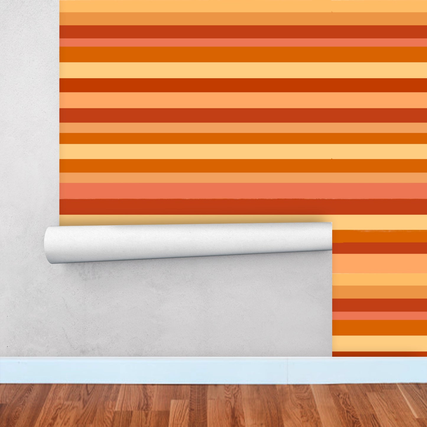 Orange stripes Wallpaper Panels