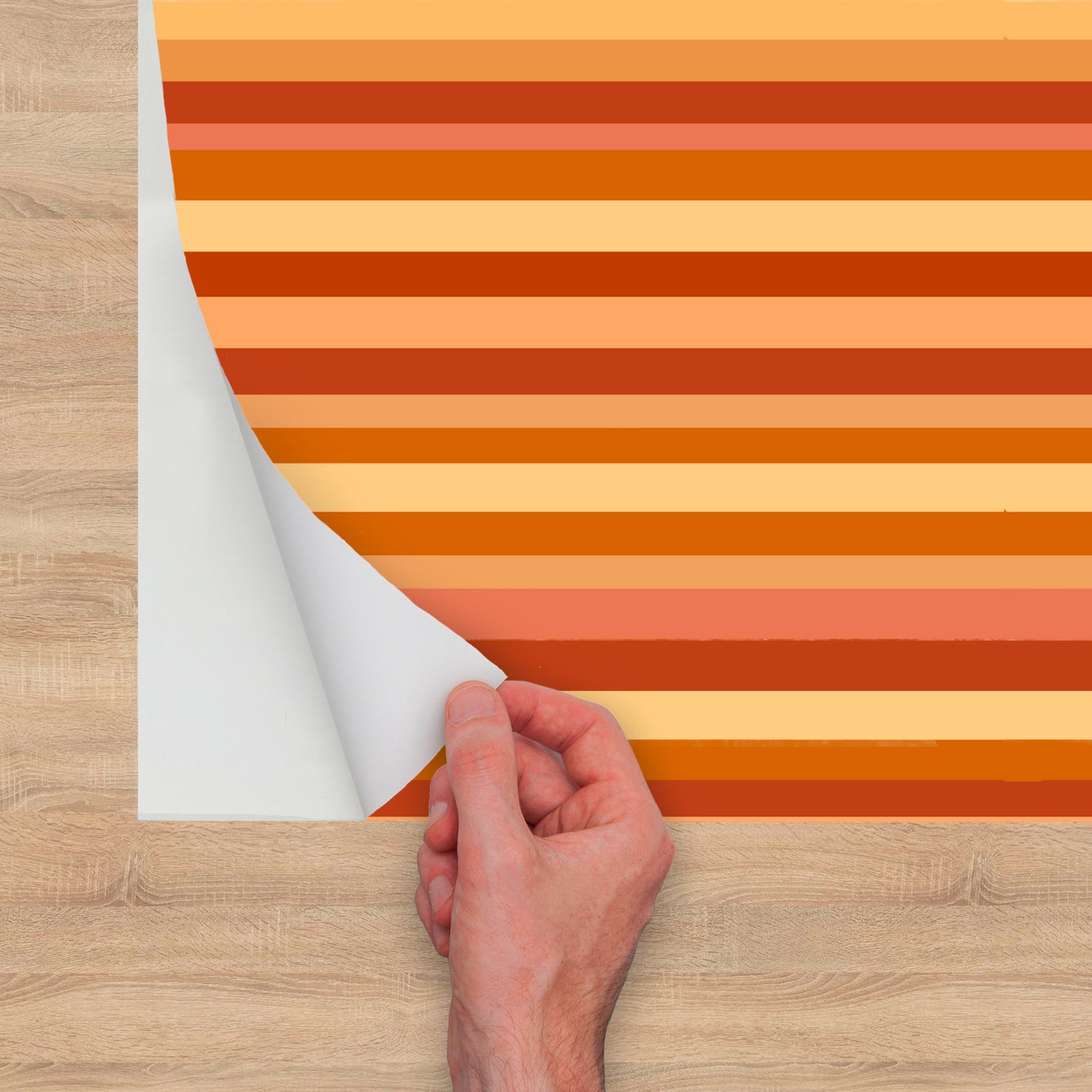 Orange stripes Wallpaper Panels