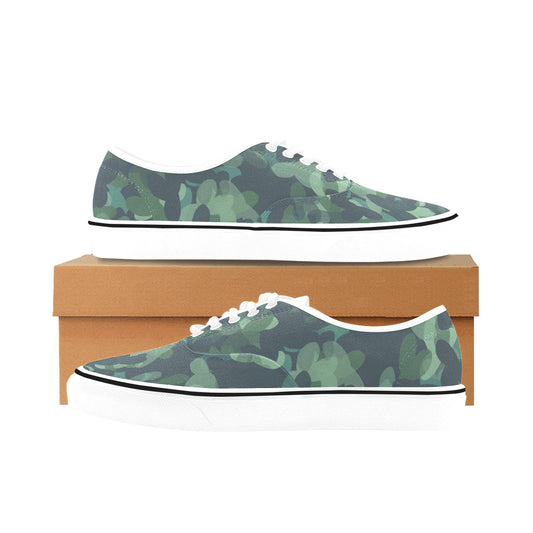 Camo Leaves Classic Canvas Low Top Shoes